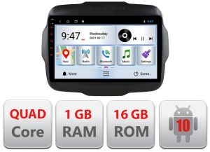 Navigatie Dedicata Jeep Renegade 2015-2020 A-500 Quad Core cu Android Internet Bluetooth Radio GPS WIFI 1+16GB