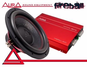 Pachet Auto Bass Aura Subwoofer si Amplificator Fireball 12