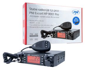 Statie Radio CB PNI Escort HP 9001 PRO ASQ reglabil, AM-FM, 12V/24V, 4W