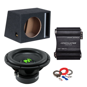 PACHET SUBWOOFER DEAF BONCE MF 12R D2 1200W RMS + AMPLIFICATOR AAP 1600.1D + INCINTA B1250S + KIT DE CABLURI COMPLET