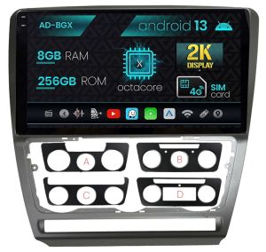 Navigatie Auto Dedicata Skoda Octavia 2 2004-2013 8+256GB 10.36" 2K OCTA-CORE 2GHZ Android 4G Bluetooth 5.1 DSP