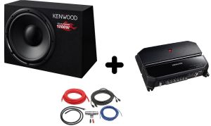 Pachet Bass Kenwood KSC-W1200B + KAC-PS702EX + LK-10