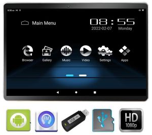 Travelmate 10 Tetiera cu Android 10" USB SD 1080p internet Touchscreen