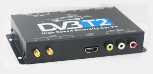 Tuner TV DVB-T2 Auto Digital cu 2 Antene si USB Media Player
