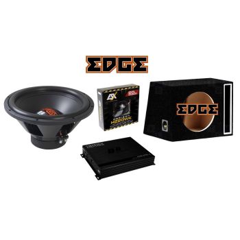 EDGE Pachet Bass 750W RMS, EDB15D2-E0 + EDB1000.1D + KIt Amplificare + Incinta Bass Reflex