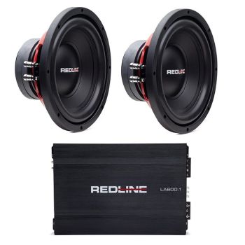 Pachet Bass Redline DD Audio 2 x Subwoofer RL-SW10 D4 + Amplificator RL-LA600.1