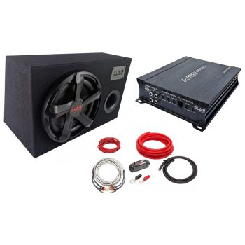 Pachet Auto Bass Carbon Audio System Ampificator + Subwoofer + Kit Cabluri Alimentare