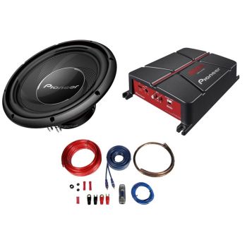 Pachet Auto Bass Pioneer Subwoofer TS-A30S4 + Amplificator GM-A3702 + Kit Alimentare Autotek AWK20