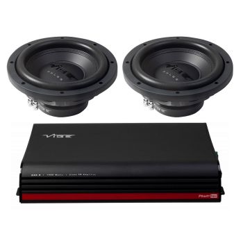Pachet Bass Vibe Pulse 2 X Subwoofer Pulse10-V0+ Amplificator POWERBOX250.2-V0