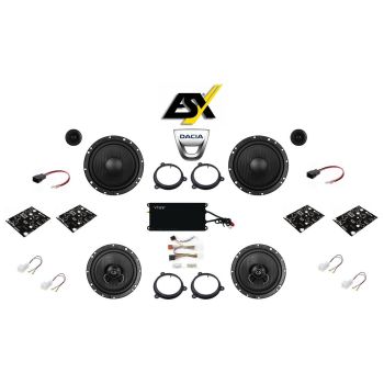 Difuzoare Auto Dacia Duster 2018 - 2024 Usi Fata Si Spate ESX Audio RMS 190W