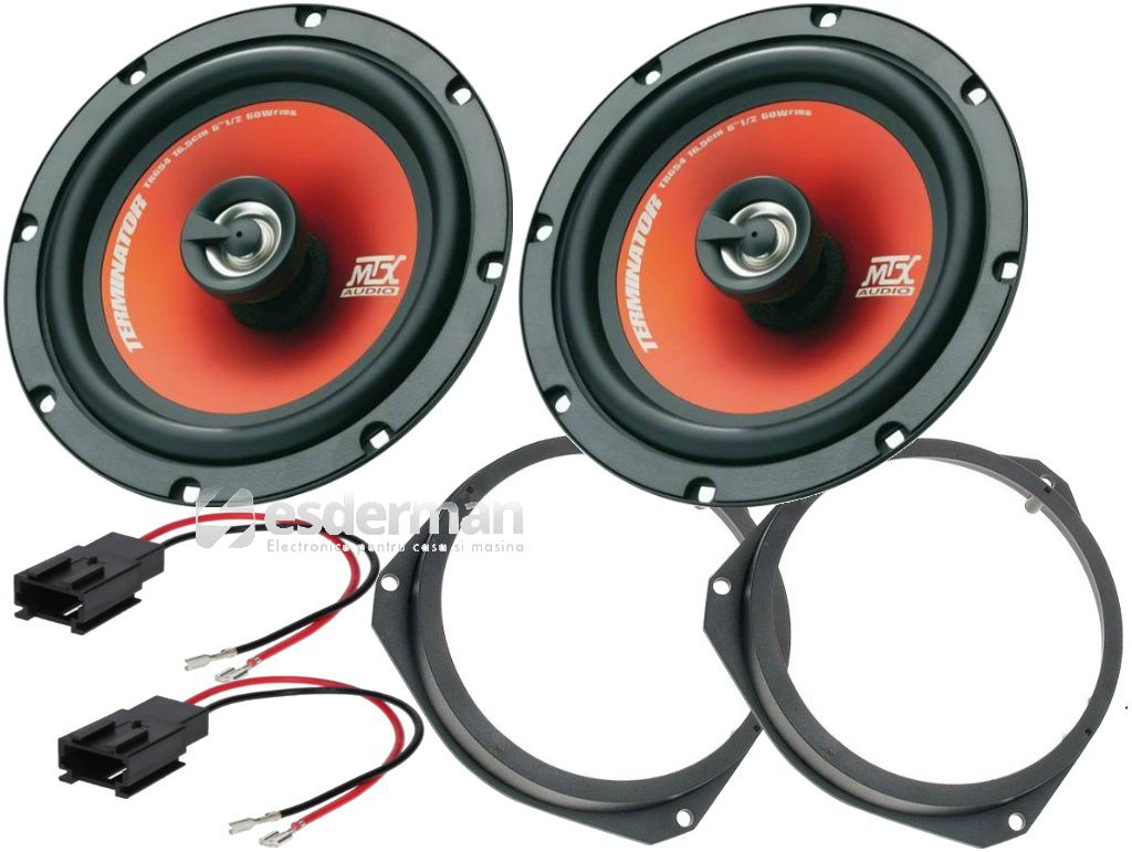 Boxe Citroën Jumper Usi Fata Difuzoare Auto cu 2 Cai 60W RMS