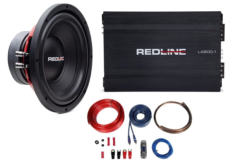 Pachet Bass Redline DD Audio Subwoofer RL-SW10 D4 + Amplificator RL-LA600.1 + Kit Cabluri Autotek AWK20
