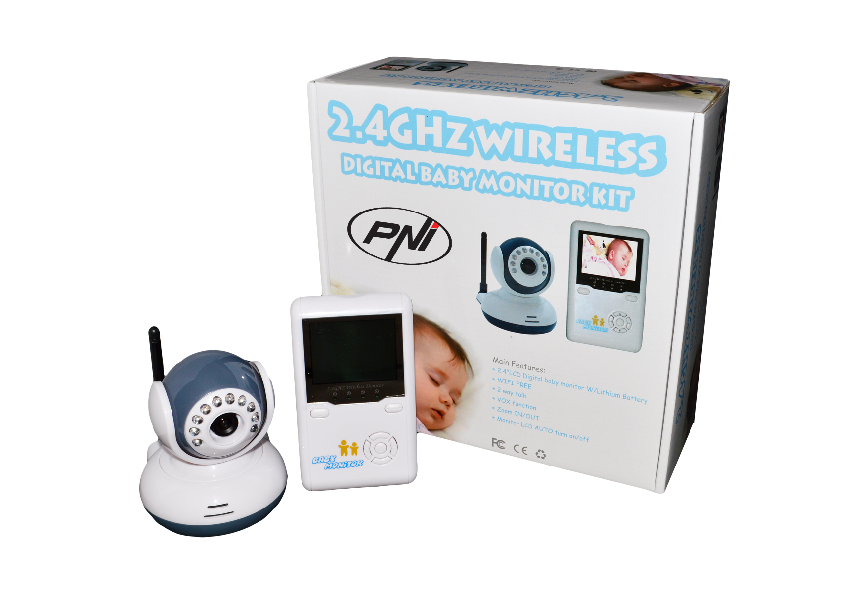 Video Baby Monitor Wireless PNI B2500, Diplay 2,5''